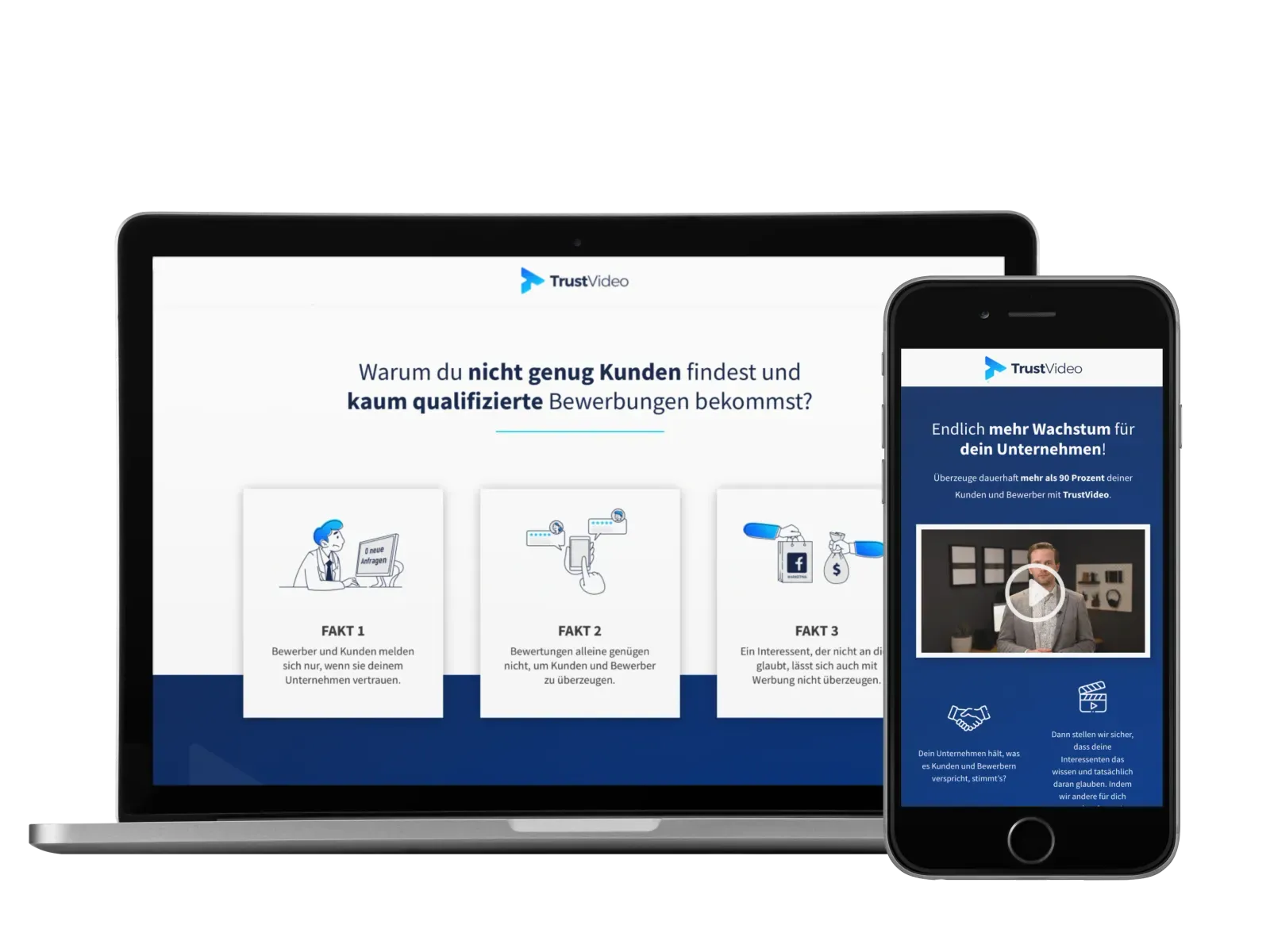 Screenshot der Website von TrustVideo